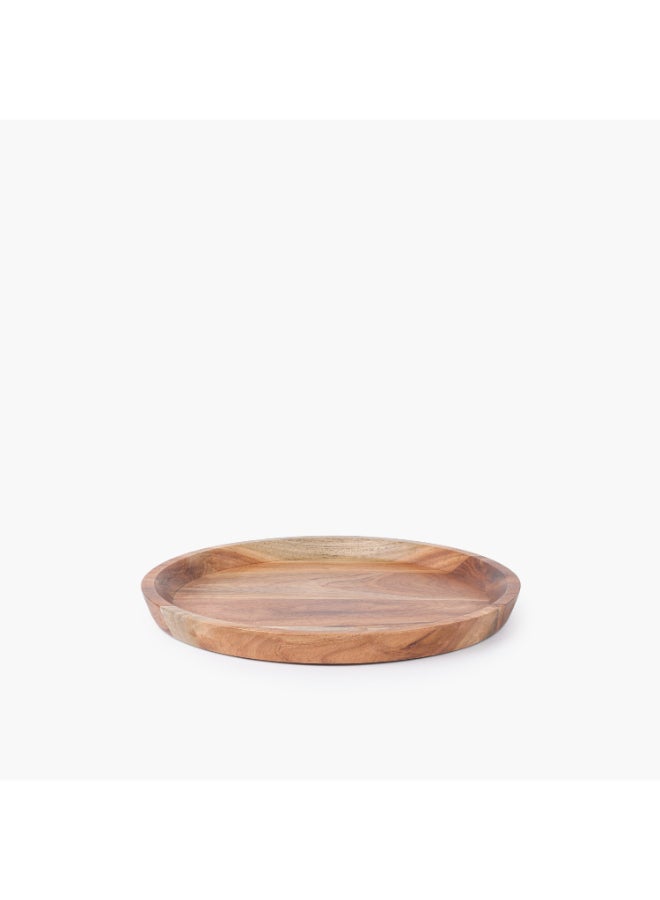 Home Box Albero Round Wooden Tray - Natural Finish - Image 2